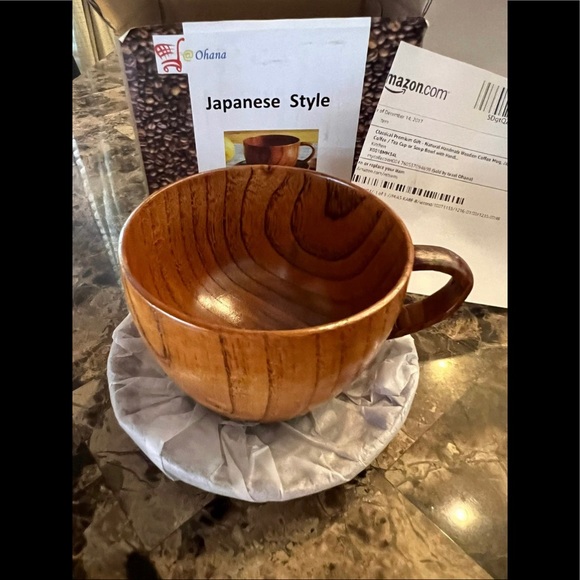 Handmade Wooden Coffee Mug - Japanese Style by Ohana - Picture 4 of 9
